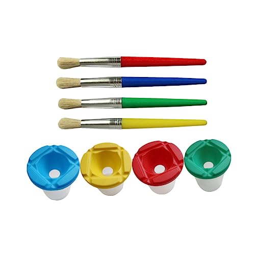 VILLCASE 1 Stück Malset für pinselbecher farbige Farbbehälter Kit farbmischpalette Pinsel-Kit Malen dekorieren auslaufsichere Farbbecher Kinderbecher Werkzeug Pinselset von VILLCASE