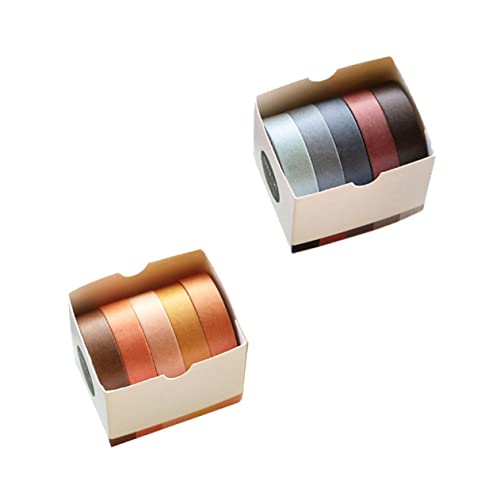 VILLCASE Bastelbedarf 10er-pack Washi-tapes: Blatt-sonnenuntergang-designs Kreatives Briefpapier-klebeband von VILLCASE