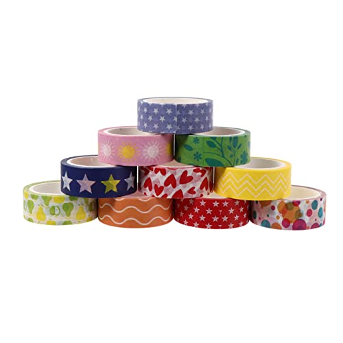 VILLCASE 10 Rollen Vintage Washi Masking Tape Set Dekoratives Klebeband Mit Blumenmotiven Und Pilzen Für Scrapbooking DIY Projekte Tagebuchgestaltung Und Beschriftung Von Schulsachen von VILLCASE