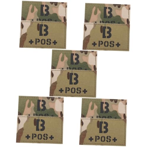 VILLCASE 10 Stk Blutgruppenpflaster reflektierender Aufnäher Blutgruppen-Patch für den Rucksack Flecken kampfanzug uniform badge militärische Patches Reflektierender Blutgruppen-Patch Nylon von VILLCASE