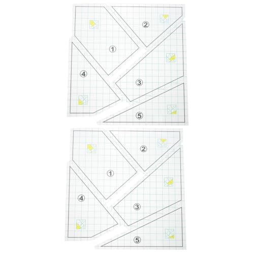 VILLCASE 10 Stk Patchwork-Lineal Plattenvorlage zum Quilten Quiltschablonen Quiltlineale und Schablonen sewing pattern sewing ruler Lineale zum Quilten Nähschablone für Lineal Plastik von VILLCASE