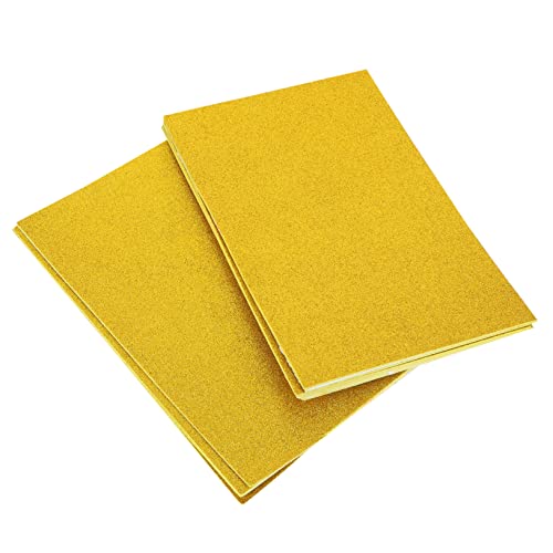 VILLCASE 10 Stk Schwamm Glitzerpapier funkeln albern glitzerndes Aufkleberpapier Bastelmaterial für basteln für DIY handgemachtes Material Bastelzubehör aus Papier Golden von VILLCASE