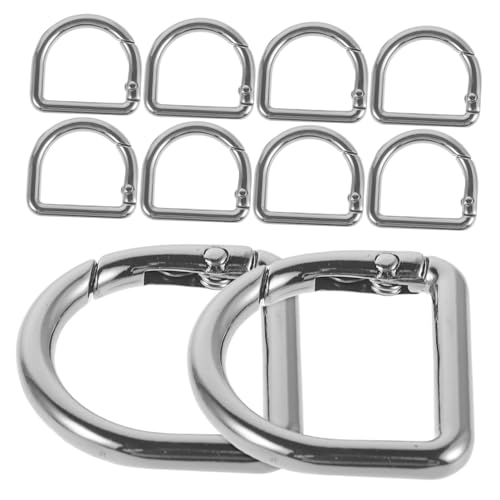 VILLCASE 10 Stück Metall Feder D Ringe Schlüsselanhänger Karabiner Clips Schlüsselanhänger Karabinerhaken Schnalle Geldbörse Tasche Kettenringe Clip 22 Mm von VILLCASE