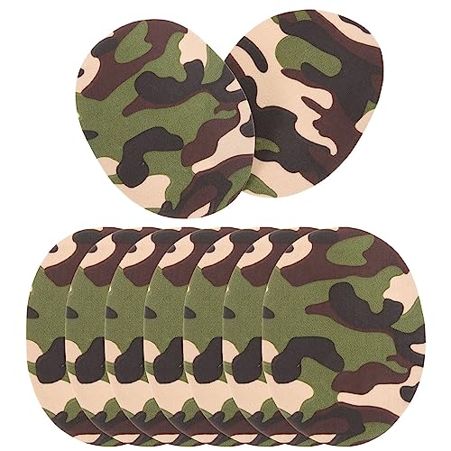 VILLCASE 10 x Camouflage-Flicken zum Aufbügeln, Camouflage-Reparatur-Flicken für Kleidung, Ellenbogen-Patches für Löcher, bestickte Flicken für Jacken, Jeans, Kleidung, Dekorieren von VILLCASE