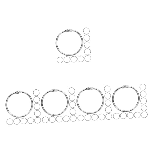 VILLCASE 100 Stk Ringbuch-ring Papierringe Schlüsselring-clips Ringbuchklammern Schlüsselbund Ringschnallen Praktische Binderinge Kreis-schlüsselanhänger Ringe Für Sammelalben Metall von VILLCASE