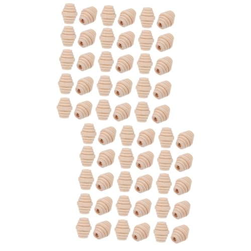 VILLCASE 100 Stück Holzperlen DIY Abstandshalter DIY Perlen Charms Schmuck DIY Zubehör DIY Abstandshalter Perlen Schmuckherstellung Charms Schmuckperlen Dekor DIY Basteln von VILLCASE