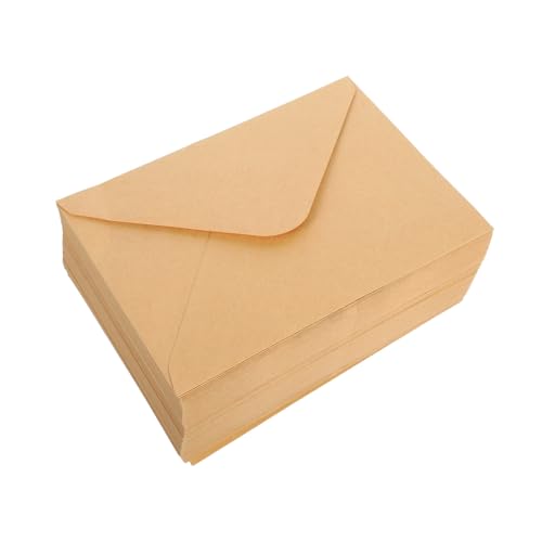 VILLCASE 100 Stück Kraftpapier Umschläge V Klappe Nassklebend Braun Vintage Stil für Hochzeitseinladungen Geburtstagskarten Büroversand VILLCASE 100 Stück Kraftpapier Umschläge V Klappe Nassklebend Braun Vintage Stil für Hochzeitseinladungen Geburtstagskarten Büroversand von VILLCASE
