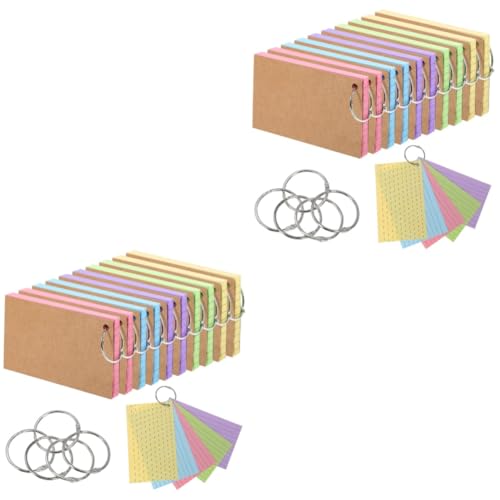 VILLCASE 1000 Stk Amerikanische Index-Haftnotizen Karteikarten farbig leere Notizkarten Lernkarten für Kinder Karteikarten leer Karteikarten Notizbuch Karteikarten mit Ring Papier von VILLCASE