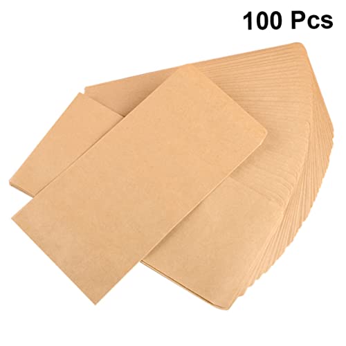 VILLCASE 100St Postkartenumschläge Kraftpapier-Umschläge Blanko Umschläge Banquet Umschläge Kraft-Umschlag Umschläge aus Pappe briefumschläge Aufbewahrungsumschläge klassische Umschläge von VILLCASE