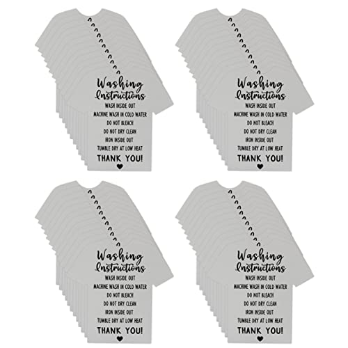 VILLCASE 100st Hemdpflegekarte Kleidungsanhänger Und -etiketten Individuelle Verpackung Kleidungsetiketten Verpackungsmaterial Für Kleine Unternehmen Shirt-pflegeetikett Kleiderkarte Papier von VILLCASE