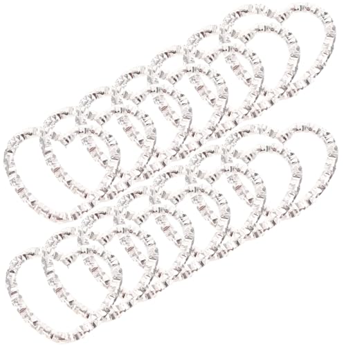 VILLCASE 100st Herz-link-kreis Schlüsselringe Schlüsselkettenarmbänder Biegeringe Für Die Schmuckherstellung Bausatz Für Armbänder Aus Tonperlen Anhänger Diy-schmuck Silver Legierung von VILLCASE