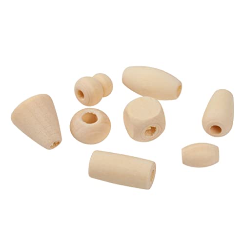 VILLCASE 100st Perlenmaterial Aus Holz Perlen Zum Basteln Labret-schmuck Handwerklich Dekorieren Perlensets Mini-perlen Sicherungsperlen Stecktafeln Perlen-kits Verschiedene Perlen Bambus von VILLCASE