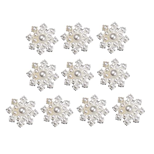 VILLCASE 10St Blumen selber machen bastelsachen handwerkliches Blumendeko selber machen DIY-Dekorationen Blumenförmiges Blumenornamente Blumendekor Silver von VILLCASE