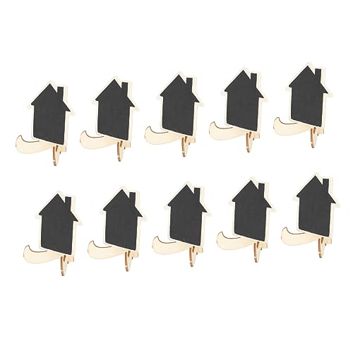 VILLCASE 10St Tischtafel-Schild Essenszeichen Tischnamentafel Tafeletiketten Staffelei Tafel Tisch Tafel Zeichen write board handwerkskunst Kreidetafel aus Holz kleines Tafelschild Black von VILLCASE