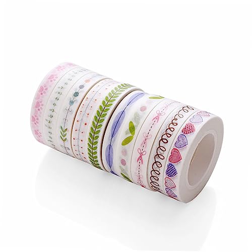 VILLCASE 10St Washi-Klebeband scrapbbok einzigartige geschenkverpackung verpackung geschenkpaket wasserabweisend wasserabdichtungen DIY Washi Tape Washi-Tape von VILLCASE