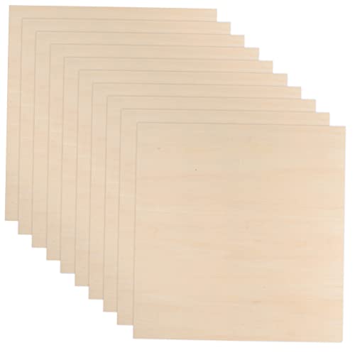 VILLCASE 10St handbemalte Holzplatte leer Lindensperrholz Planke Deck Marine-Sperrholz bastelholzplatte bastelholz platten plank board Holzbretter gravieren Holzscheiben zum Basteln hölzern von VILLCASE