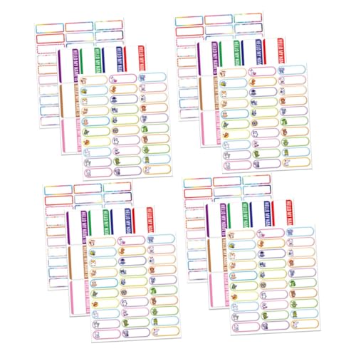 VILLCASE 12 Blatt Namensetiketten Aufkleber Namensaufkleber Aufkleber Für Handyhüllen Selbstklebende Etiketten Aufkleber Für Schulnamensschilder Aufkleber Für Sammelalben Aufkleber von VILLCASE