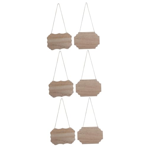 VILLCASE 12 Stk DIY leeres Holzschild unfertiges leeres Zeichen Wandtafeln für den Garten unvollendetes Aufhängen wandverkleidung wand polsterung DIY Holztafel hängendes Holzschild Hanfseil von VILLCASE