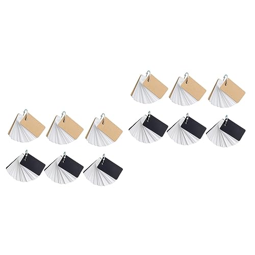 VILLCASE 12 Stk Ring-notizblöcke Ring Notizblöcke Leere Lernkarten Karteikarten Mit Ringen Mini-notizblock Notizkarten Aus Kraftpapier Kraft-notizkarten Leere Karten Flash-momo-karten von VILLCASE