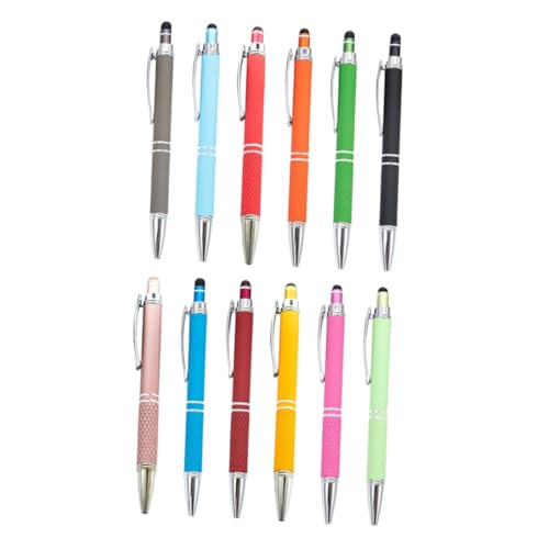 VILLCASE 12 Stück Kugelschreiber Stylus Stifte Für Touchscreen 2 In 1 Tintenstifte Einziehbarer Schreibstift Für Kinder Partygeschenke Büromaterial Studenten Notizen von VILLCASE