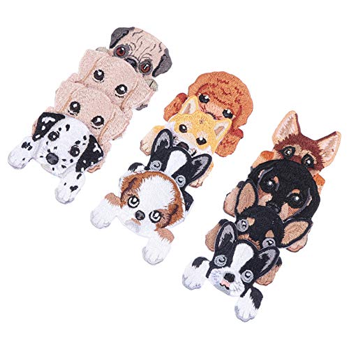 VILLCASE Hunde-stickerei-patches Aufkleber Für Bekleidungszubehör 12er-pack Hot Melt-aufkleber von VILLCASE