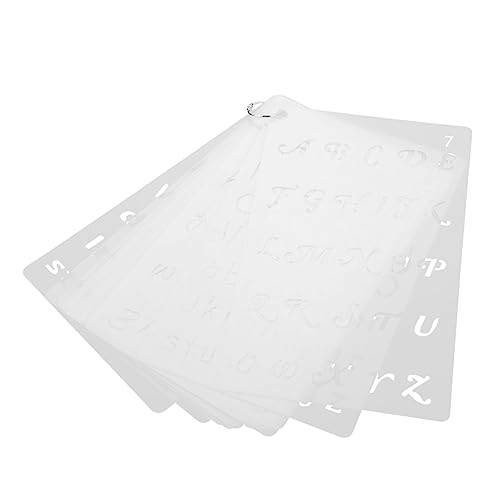 VILLCASE 12St Malvorlage Jumbo-Schablonen Buchstabenschablonen des Alphabets buchstaben gießform buchstaben schablonen stencils Zeichnungsvorlagen praktische Wandschablonen Plastik Weiß von VILLCASE