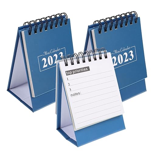 VILLCASE 15 Stk Kalender Schreibtischaufsatz Bürodekorationen Mini-Notizblock schreibtisch deko büroartikel kalendarz adwentowy dla dzieci Zubehör für Büroplaner Tischdekoration Papier Blue von VILLCASE