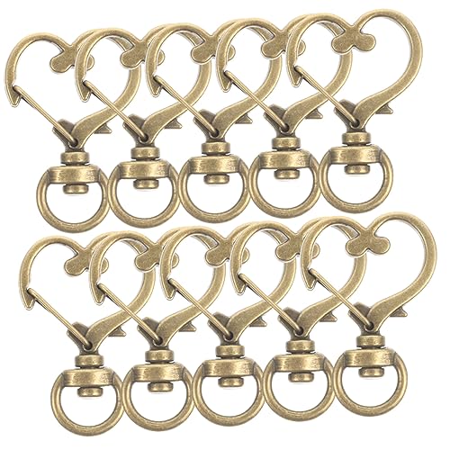 VILLCASE 15St Schlüsselanhänger Stichworte multi Bausatz Schlüsselbänder schwenken schließanlage verschlüsse beschläge Schlüsselband schnappt Clips für Taschenschnallen Zinklegierung Golden von VILLCASE