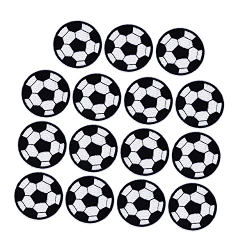 VILLCASE 15st Fußball-aufkleber Sport-patch Gehäkelt Bestickt Stickereiflecken Kleidungsstück Verzierungen Nähen Bluse Kleiden Fußball Patches Nähen Fußball-kits Ball-patch Tuch Stoff von VILLCASE