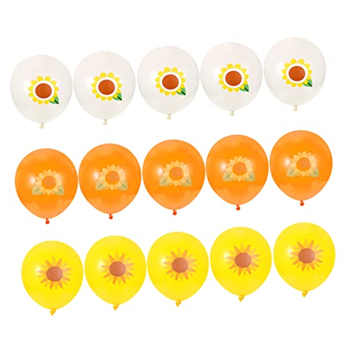 VILLCASE 15st Sonnenblumenballon Große Luftballons Partyballons Neonballons Sonnenblumen-partydekorationen Wasserballons Schnell Füllen Hellblaue Luftballons Heiße Ballons Emulsion von VILLCASE