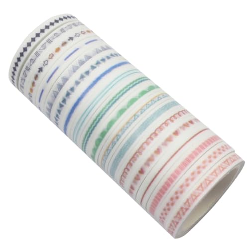 VILLCASE 18 Rollen papierklebeband selber machen einfache Dekoration Süßes Washi-Tape tagebuch klebeband basteln für kinder bastelmaterial für kinder Buchalbum Klebeband Fotoalbumband von VILLCASE