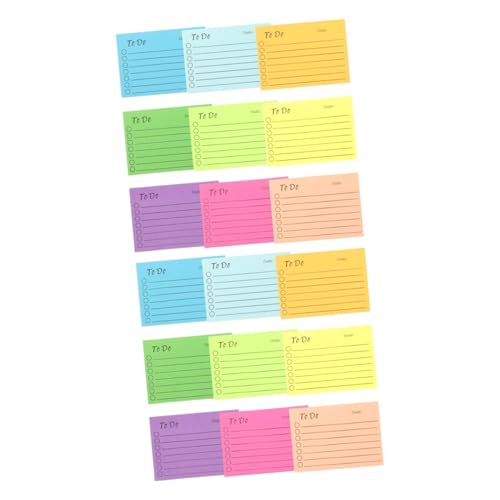 VILLCASE 18 Stk Fluoreszierende Haftnotizen Notizblock helle Farben Notizaufkleber in leuchtenden Farben Pads Notizblöcke sticky notes book Memo-Aufkleber entzückende Notizaufkleber Papier von VILLCASE