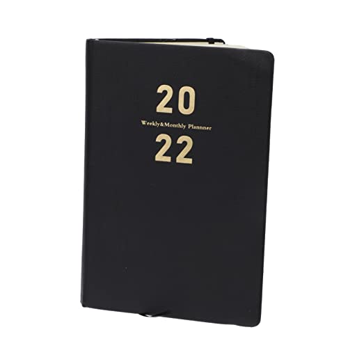 VILLCASE 1Stk Agendabuch 2022 Zeitplan-Notizblock Planungshandbuch Zeitplan-Notizbuch Lernheft auftragsbuch aufgabenheft schülerkalender tägliches Schreibheft Agenda Notizblock Papier Black von VILLCASE