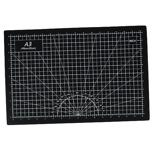 VILLCASE 1Stk Schneidematte PVC-Papierschneideunterlage Tabla Maschine cutting mat Scrapbooking-Pad Selbstheilendes Schneidebrett Nicht-Pad professionelles Markierungskissen Black von VILLCASE