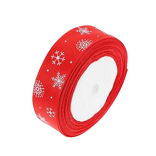 VILLCASE 1Stk Weihnachtsband ribbon bandfeile weihnachts assecoires weihnachtliche kleinigkeiten bandalette Dekoration Bänder Geschenkverpackungsband dekoratives Geschenkband Polyester rot von VILLCASE