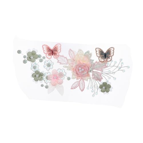 VILLCASE 1stk Blumen Tuch Aufkleber Abzeichen Und Aufnäher Gestickte Abzeichenapplikationen Aufnäher Mit Herzstickerei Blumen- Dekorationen Maskierung Flecken Gänseblümchen-patch Polyester von VILLCASE