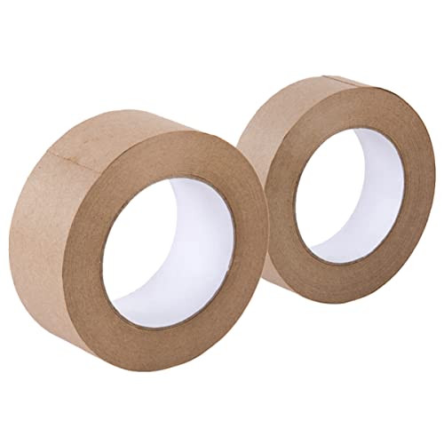 VILLCASE 2 Rolle Klebeband Multifunktions-Kartonband Packband aus gummiertem Kraftpapier verpackungsmaterial wiederverwendbar multifunktionswerkzeug Flachband Kartonband für den Haushalt von VILLCASE