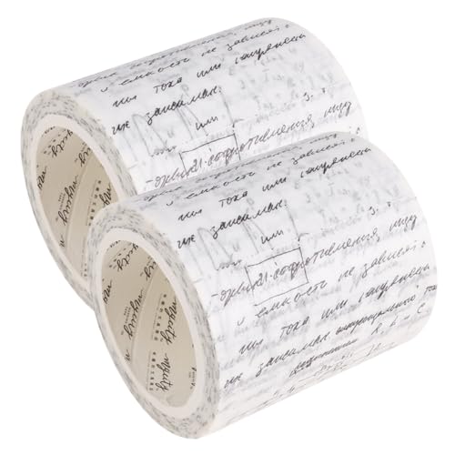 VILLCASE 2 Rollen Gothic-band Doppelseitiges Klebeband Dekoratives Klebeband Doppelseitiges Bastelband Zeitschrift Dekorationsband Pastell Spender Doppelt Maskierung Japanisches Papier von VILLCASE