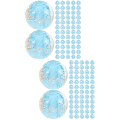 VILLCASE 2 Sätze Abstandsperlen Große Perlen Perlen-kits Türkis Für Bastelzeug Glasmalerei Unikal Armbandperlen Zum Selbermachen Armband Perlenmaterial Sky-blue 100 Stück * 2 von VILLCASE