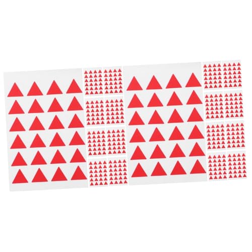 VILLCASE 2 Sätze Aufkleber Zur Markierung Von Aufklebern Markierungen Planke Etiketten Punkt Markierungsaufkleber Selber Machen Indikatoraufkleber Label-patch Rot Papier 288 Stück * 2 von VILLCASE