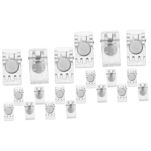 VILLCASE 2 Sätze Ausweisinhaber Büromaterial Kartenclip Haken Packend Halter Mini-klemmen Griff Büroklammern Ausweisclip Clips Für Ausweise Abzeichen-clip Magnet Transparent 10 Stück * 2 von VILLCASE