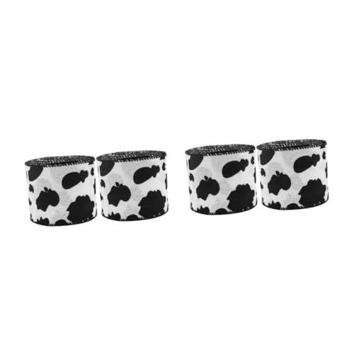 VILLCASE 2 Sätze Band Mit Kuhmuster Kuh Druck Band Geschenkband Kuh Wolfsmaske Stoffbänder Mit Animal-print Bogenband Band Mit Kuhmotiven Zum Dekorieren Band Masse Polyester 2 Rollen * 2 von VILLCASE