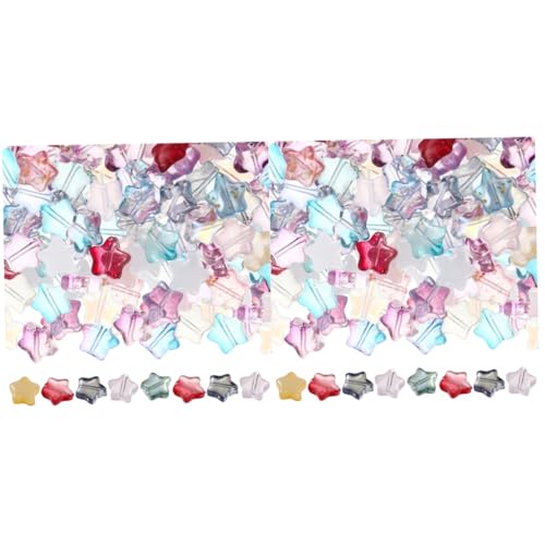 VILLCASE 2 Sätze Bastel Materialien Glasperlen Bastelartikel Schmuck Basteln Schmuckelemente Runde Perlenperlen Perlen Schmuck Girlande Diy Perlen Diy Girlande Perle Colorful 100 Stück * 2 von VILLCASE