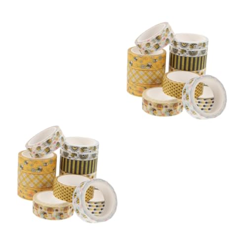 VILLCASE 2 Sätze Blumenband Bienen Waben Süßes Band Blumen- Washi-tape-ästhetik Dekoratives Washi Tape Diy Klebeband Scrapbooking Washi Tape Aufkleber 12 Rollen * 2 VILLCASE 2 Sätze Blumenband Bienen Waben Süßes Band Blumen- Washi-tape-ästhetik Dekoratives Washi Tape Diy Klebeband Scrapbooking Washi Tape Aufkleber 12 Rollen * 2 von VILLCASE