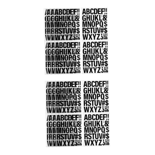 VILLCASE 2 Sätze Eisenbuchstaben Alphabet-aufkleber Buchstabenaufkleber Klein Aufkleber Für Kleidung Buchstaben Aufbügeln Beschriftungsaufkleber Flicken Aufbügeln Black Vinyl 10 Blatt * 2 von VILLCASE