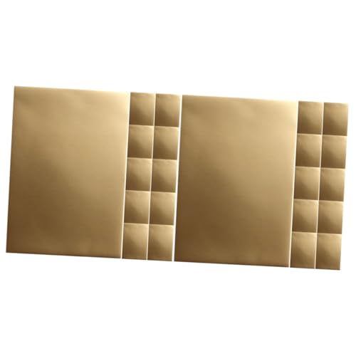 VILLCASE 2 Sätze Goldener Karton Bastelkarte Seidenpapier Einwickeln Band Schwarzes Baupapier Druckerpapier Bastelbedarf Aus Papier Sternpapierstreifen Falten Pastell Das Papier 25 Blatt*2 von VILLCASE