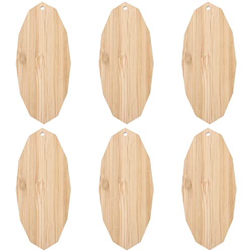 VILLCASE 2 Sätze Leeres Bambus-lesezeichen Leere Lesezeichen Selber Machen Decoracion Para Mesa De Lesezeichen Getrocknete Blumen Leere Etiketten Unvollendetes Lesezeichen Holz 6 Stück * 2 von VILLCASE