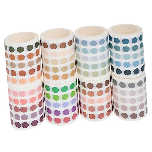 VILLCASE 2 Sätze Punktband The Washi Tape Wandverkleidung Dekoratives Klebeband Bastel Materialien Punktdekoration Washi-tape Bastelband Punktaufkleber Washi-aufkleber Papier 8 Stück * 2 von VILLCASE