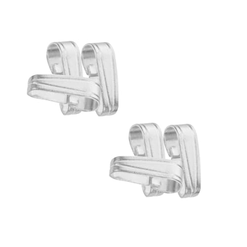 VILLCASE 2 Sätze Schmuckclip Halskette Anhänger Verschluss Charm-clips Für Armbänder Anhänger Klemmschlaufen Zangen Für Die Schmuckherstellung Silberne Klemmbügel Silver Silber- 3 Stück * 2 von VILLCASE