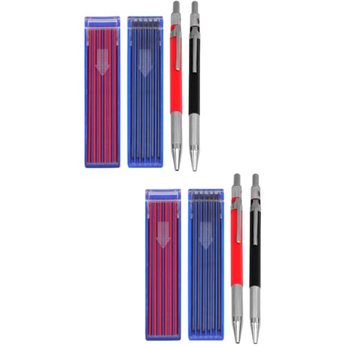 VILLCASE 2 Sätze Schreiner Markierstift Whiteboard-Marker ausgefallene Druckbleistifte mechanisch werkzeug Zimmermannsbleistift 2,0 mm Druckbleistifte praktischer Druckbleistift Eisen von VILLCASE